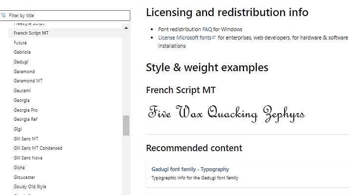  French Script MT for Microsoft word