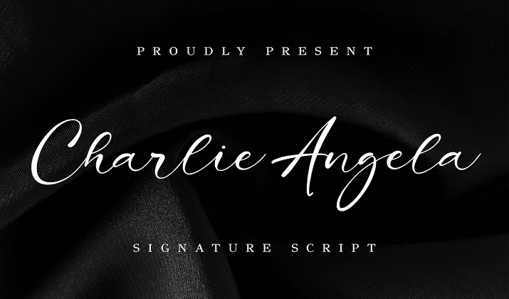 Charlie Angela - best cursive font for email signature 